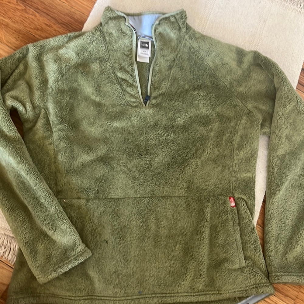 Green The North Face Quarter Zip Fleece